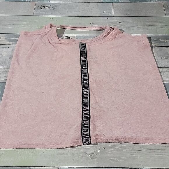 JUICY Couture Pale Pink Soft Fuzzy Comfortable Tank Top size XL with Side Detail - Picture 2 of 5